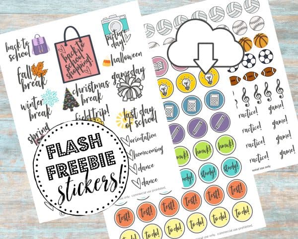 FREE Printable Back to School Planner Stickers - A Country Girl's Life