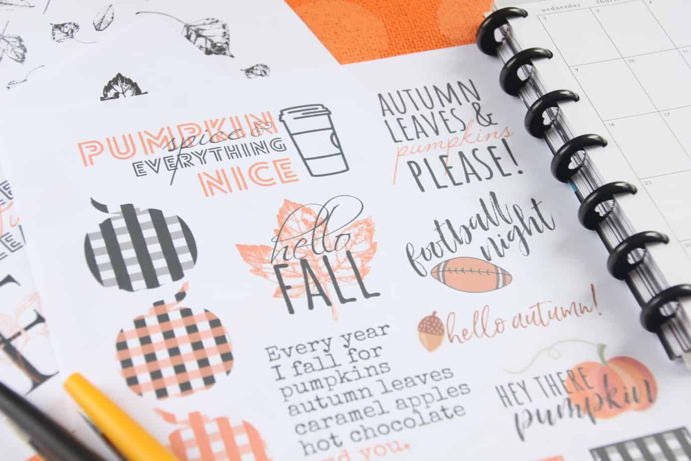 Free Printable Fall Planner Stickers for Your Happy Planner! - A ...