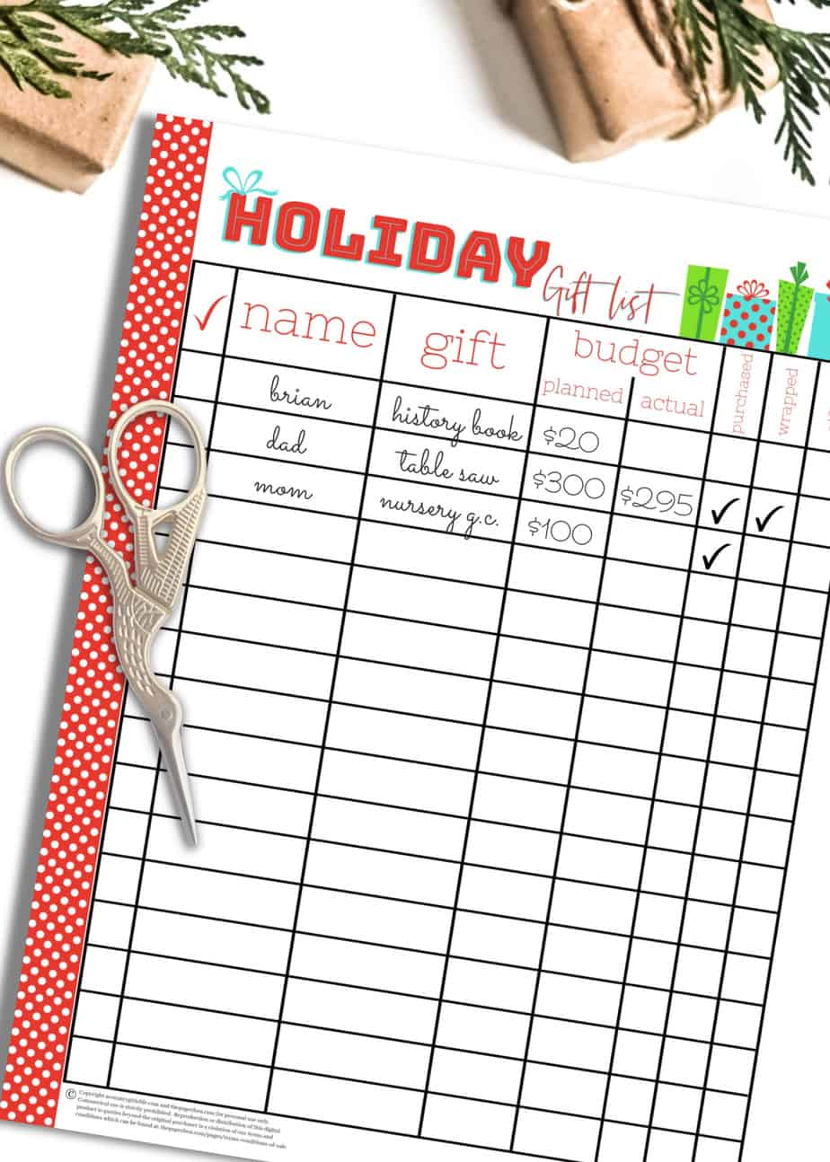 FREE Printable Christmas Shopping List Planners for Budget Watchers ...