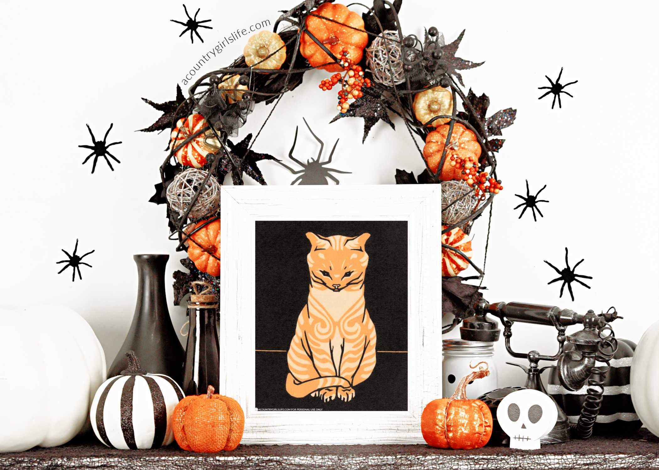 FREE Printable Halloween Wall Art &amp; Decorations {DIY} - A Country Girl ...