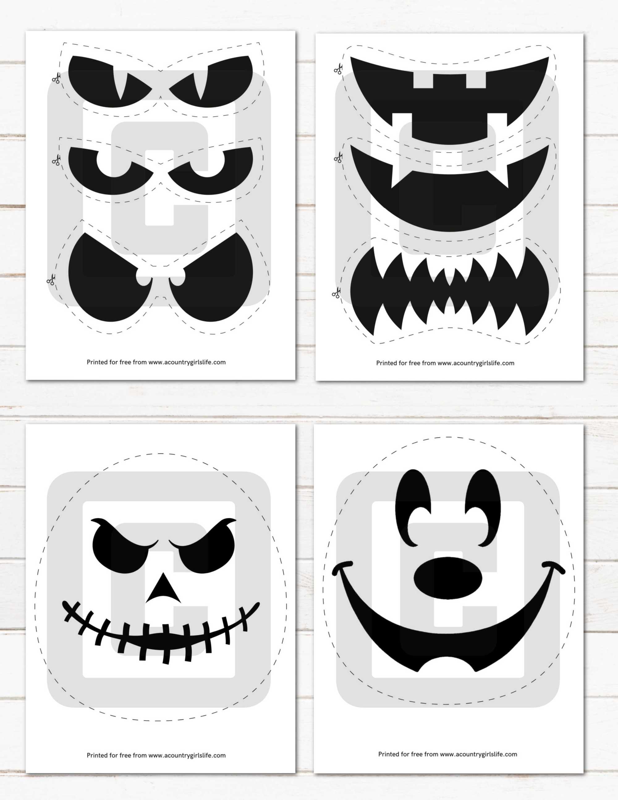 Easy Pumpkin Carving Stencils Free Printable