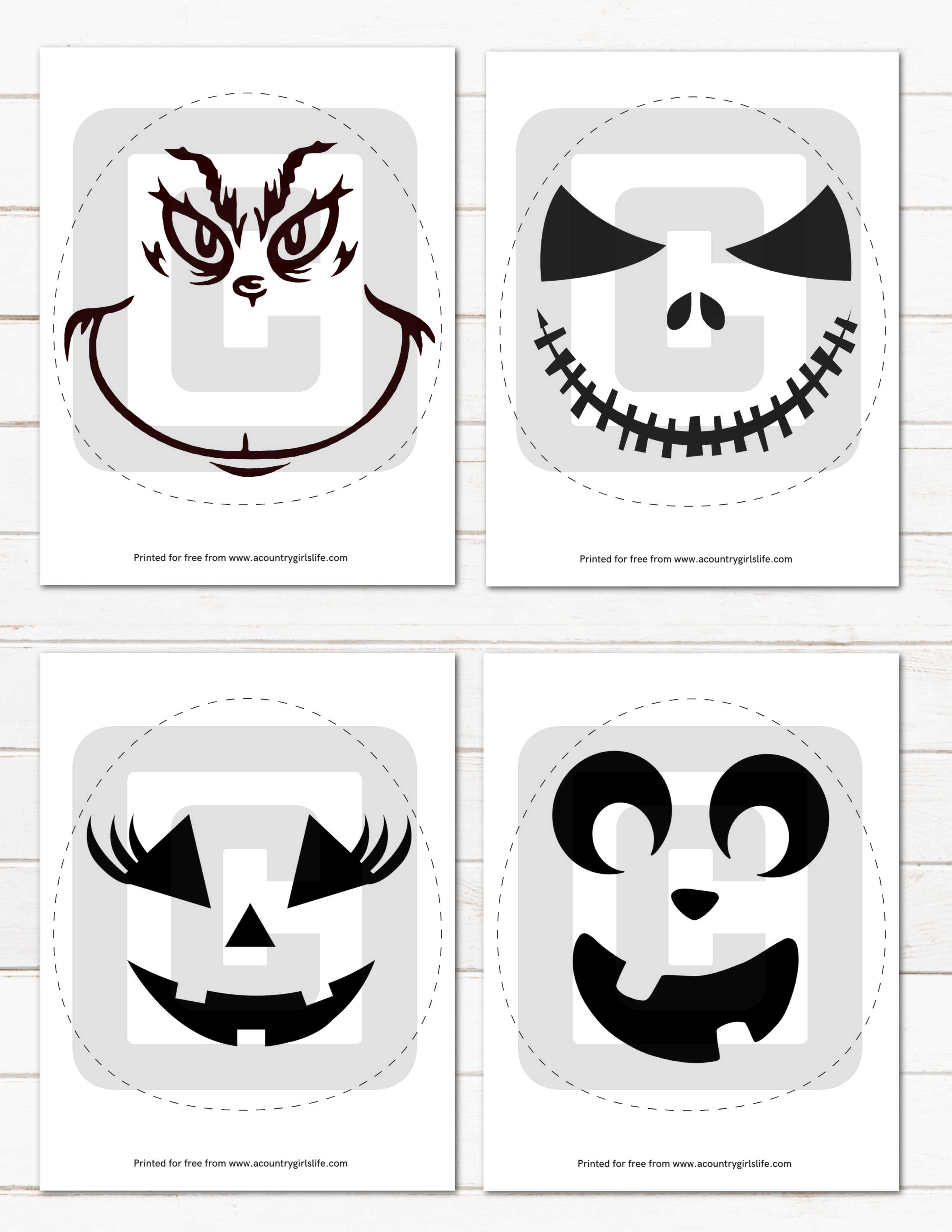 31 Easy Free Printable Pumpkin Carving Stencils A Country Girl S Life