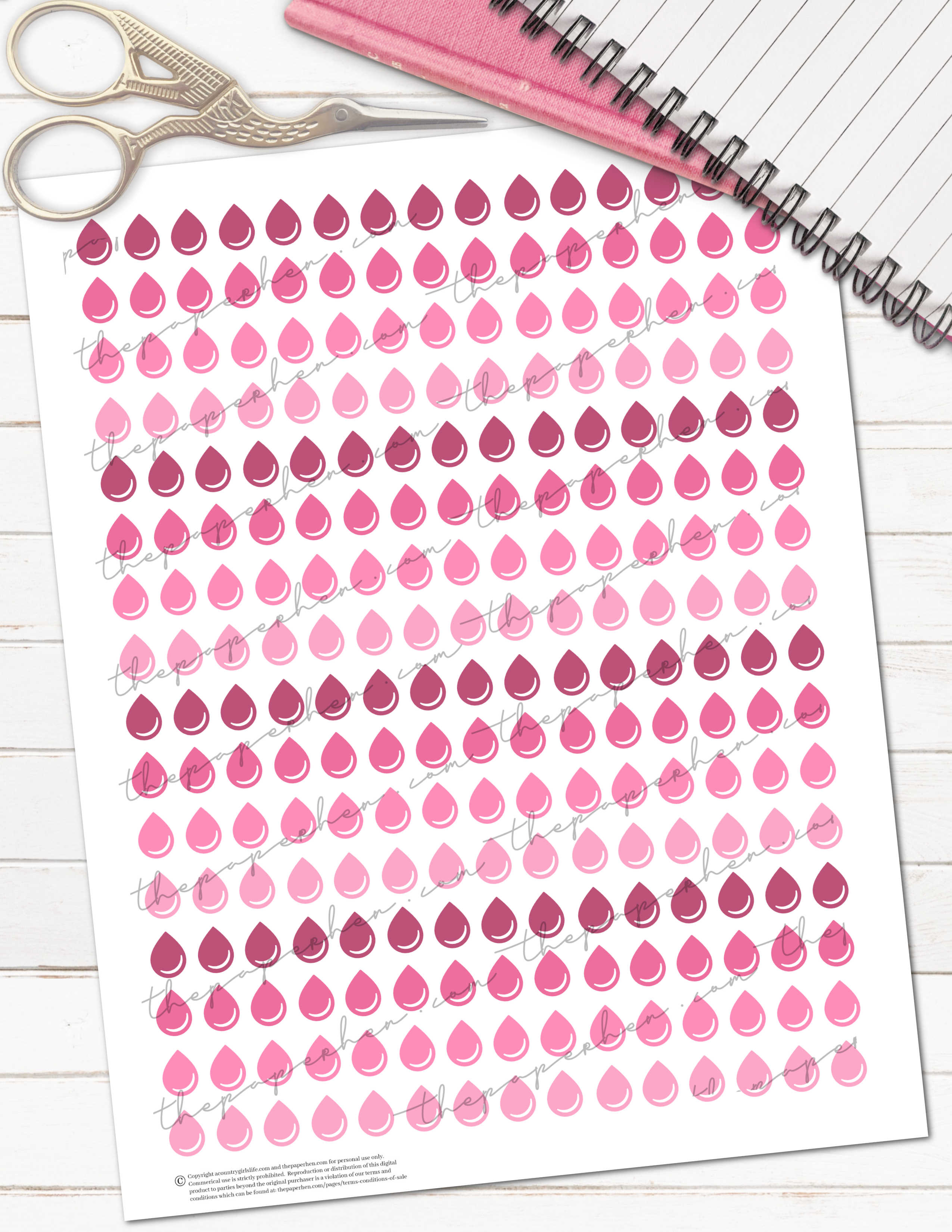 FREE Printable Period Tracker &amp; STICKERS {CUTE!} - A Country Girl's Life