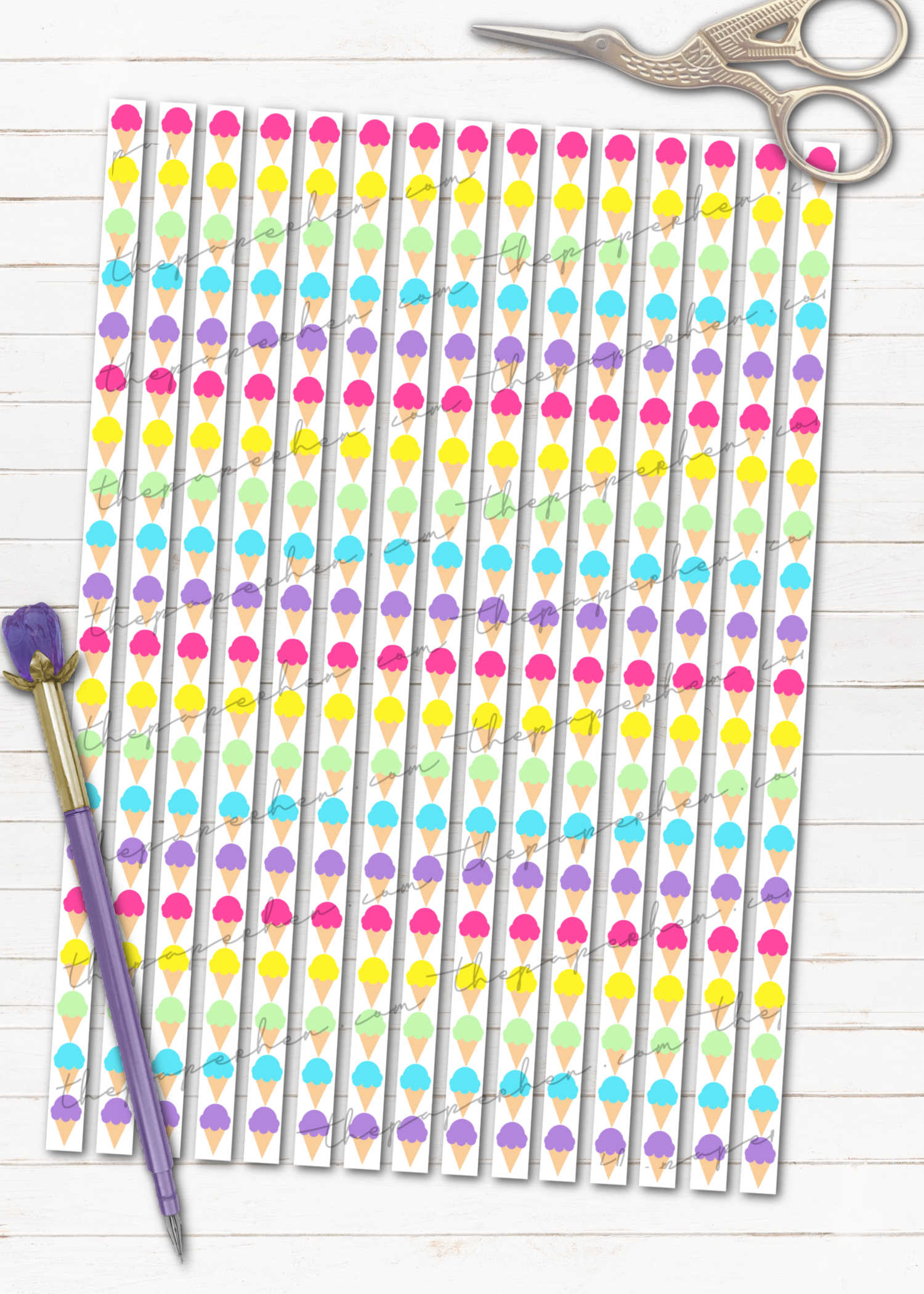 FREE Printable Summer Washi Tape - A Country Girl's Life