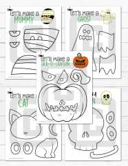 Halloween Cut Out Templates Cut Paste Crafts A Country Girl s Life