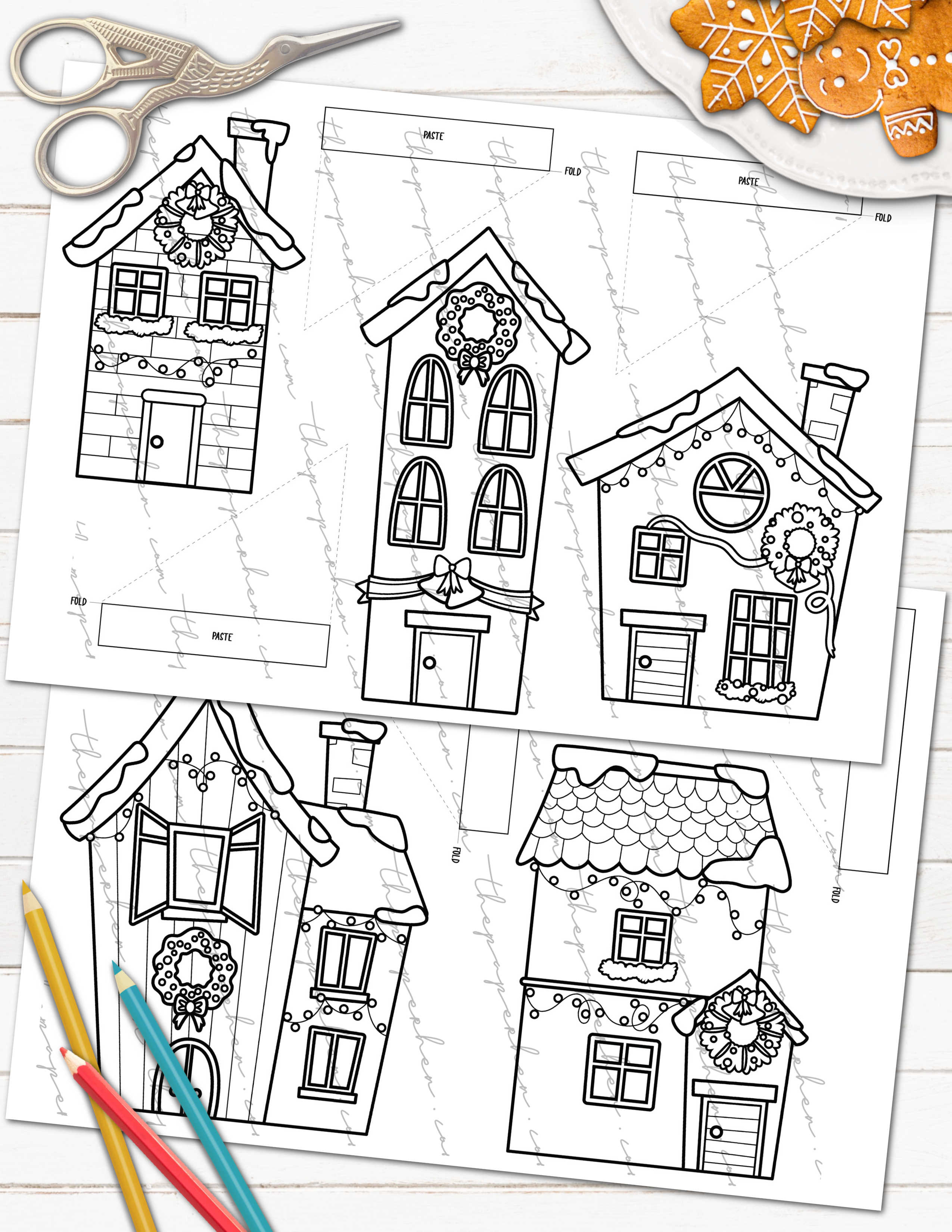 Printable Christmas Village A - Printable Christmas Village Free Printable 2 1