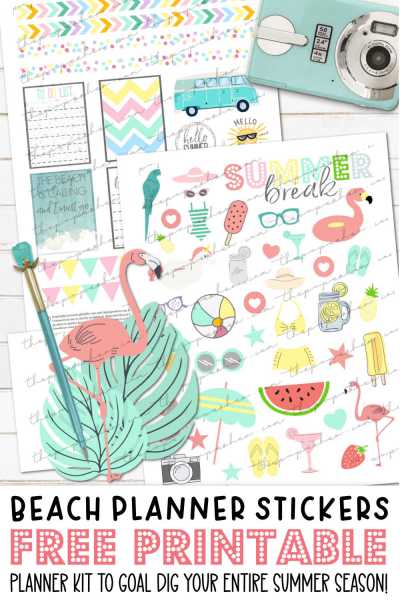 FREE Beach Planner Stickers - A Country Girl's Life